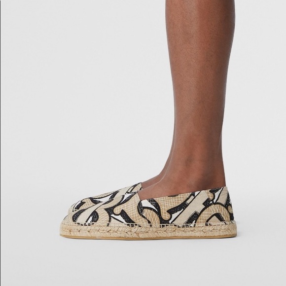 Burberry Other - Burberry Monogram Print Cotton Canvas Man’s Espadrilles
